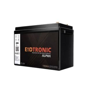 Exotronic 24V 100Ah Alpha IP67 Smart Bluetooth Lithium Battery