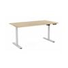 Olg Agile Motion Plus Round Leg White Frame New Oak Ravine Top Height Adjustable Desk L1200mm X W600mm