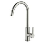 Greens Brushed Nickel Penny Gooseneck Sink Mixer