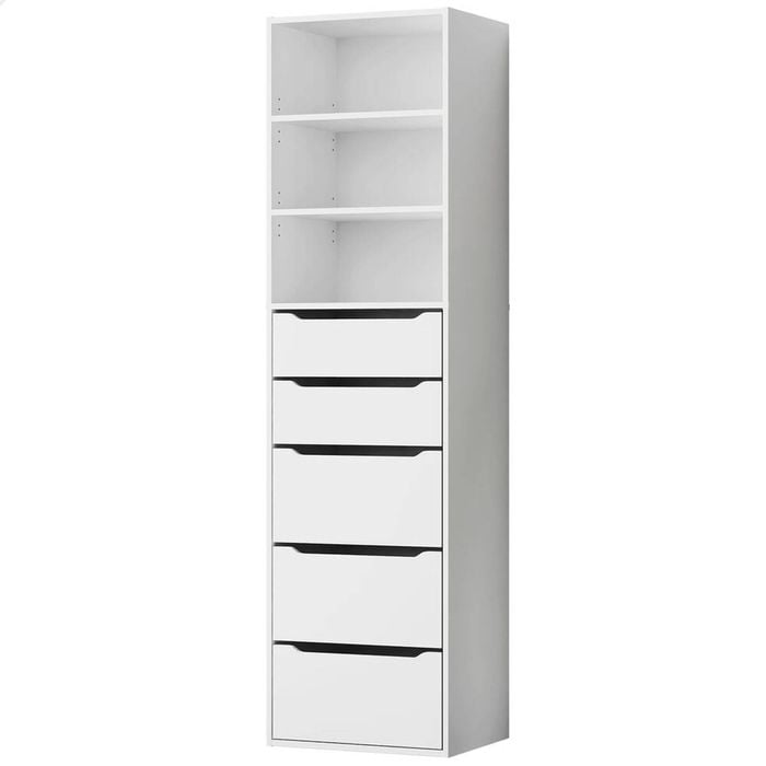 ALFORDSON Chest of 5 Drawers Office Storage Cabinet White
