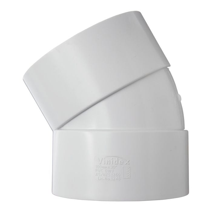 Marley Vinidex 100mm x 15º Grey PVC F/F Plain Bend Plain