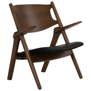 Modern Furniture CAMRY 65x80cm Lounge Chair - Walnut & Black