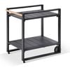 Bay Gallery Furnitire Balmoral Outdoor Aluminium Bar Cart On Wheels Charcoal