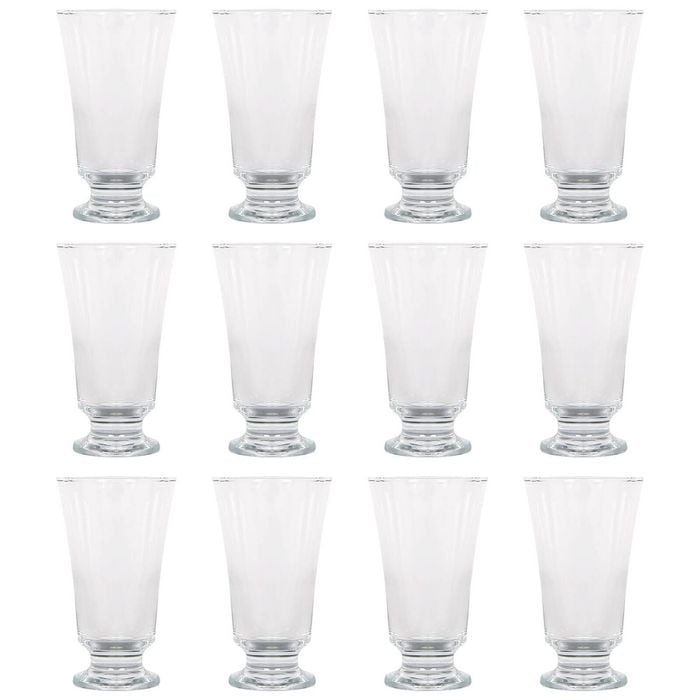 LAV Troya Glass Footed Tumblers - 150ml - Pack of 12