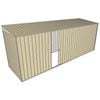 Build-a-Shed 1.5 x 5.2 x 2m Single Sliding Side Door Skillion Shed - Cream