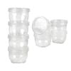 4pc Home Expression 240ml Plastic Containers Twist Stackable - Clear