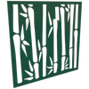 ProtectorAl 300-1200 x 300-1200mm Dark Green/Gloss White Bamboo Unframed Composite Deco Panel