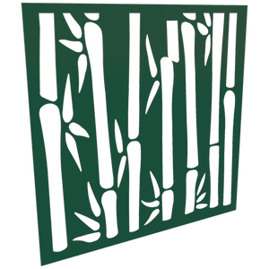 ProtectorAl 300-1200 x 300-1200mm Dark Green/Gloss White Bamboo Unframed Composite Deco Panel