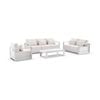 Whitehaven 3+2+1 Outdoor Aluminium Lounge White With Santorini Coffee Table & Sunbrella Canvas Cushions