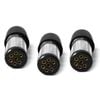 Elinz Trailer Plug 7 PIN Small Round Metal Connector Adaptor Socket Car Caravan Boat x3