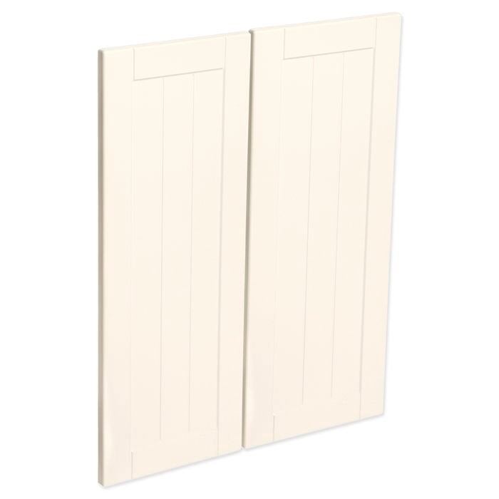 Kaboodle Antique White Country Corner Wall Cabinet Doors - 2 Pack