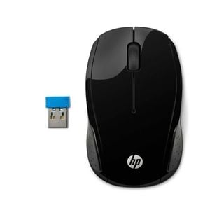 HP 200 Wireless Mouse Radio Frequency, USB, Optical, 2 Button (Black)