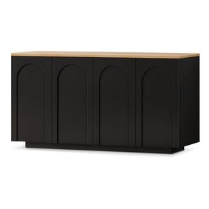 ALFORDSON Buffet Sideboard Cupboard Storage Cabinet Kitchen Pantry Doors Black