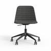 OLG Office Sofia Gas Lift Chair Casters Black Frame & Pewter Upholstery