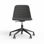 OLG Office Sofia Gas Lift Chair Casters Black Frame & Pewter Upholstery