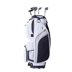 VEVOR Golf Cart Bag White Color-Block with 14 Way Organizer Divider Top Premium Nylon