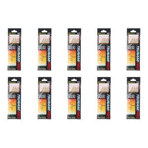 10x Tsunami 8 Red Hook Sabiki Rig - Iridescent Glo Head Flash and Beads Size 16
