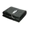 Bedra Bedding Electric Throw Rug Washable Heated Blanket Flannel Winter Warm Charcoal