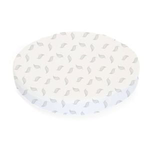 Babyhood Amani Bebe Organic Jersey Cotton Round Fitted Sheet - Grey Leaf