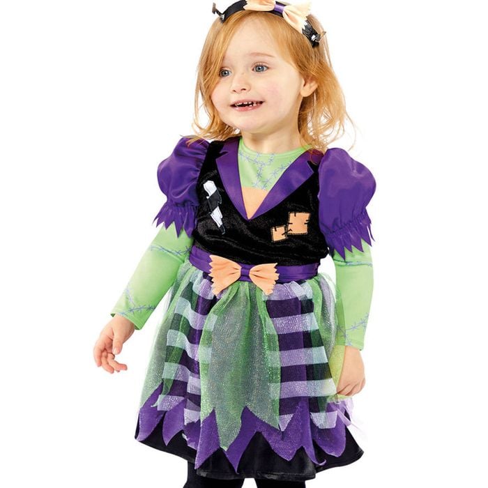 Lil Miss Frankenstein Toddler Girls Halloween Monster Costume - 2-3