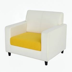 Anyseat Sofa Cover Yellow Polyester Thick Stretchable Cushion For Living Room 1pc Enlarge Size 160-185cmx85-105cm