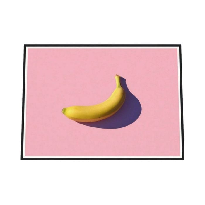 Galrie Stunning Minimal Banana Fine Art Print for Modern Decor, Black Frame, A2 42 x 60cm (16 x 24inch)