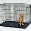 YES4PETS 42' Collapsible Metal Dog Crate With Divider