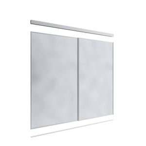 Lugna 2100 x 1801 - 2400mm 2 Mirror Wardrobe Door Custom Made Package