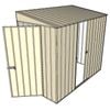 Build-A-Shed 1.2 x 2.3 x 2.0m Skillion Single Sliding Side Door Shed - Cream