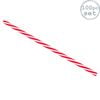 American Diner Style Red & White Striped Reusable Drinking Straws - Pack of 100