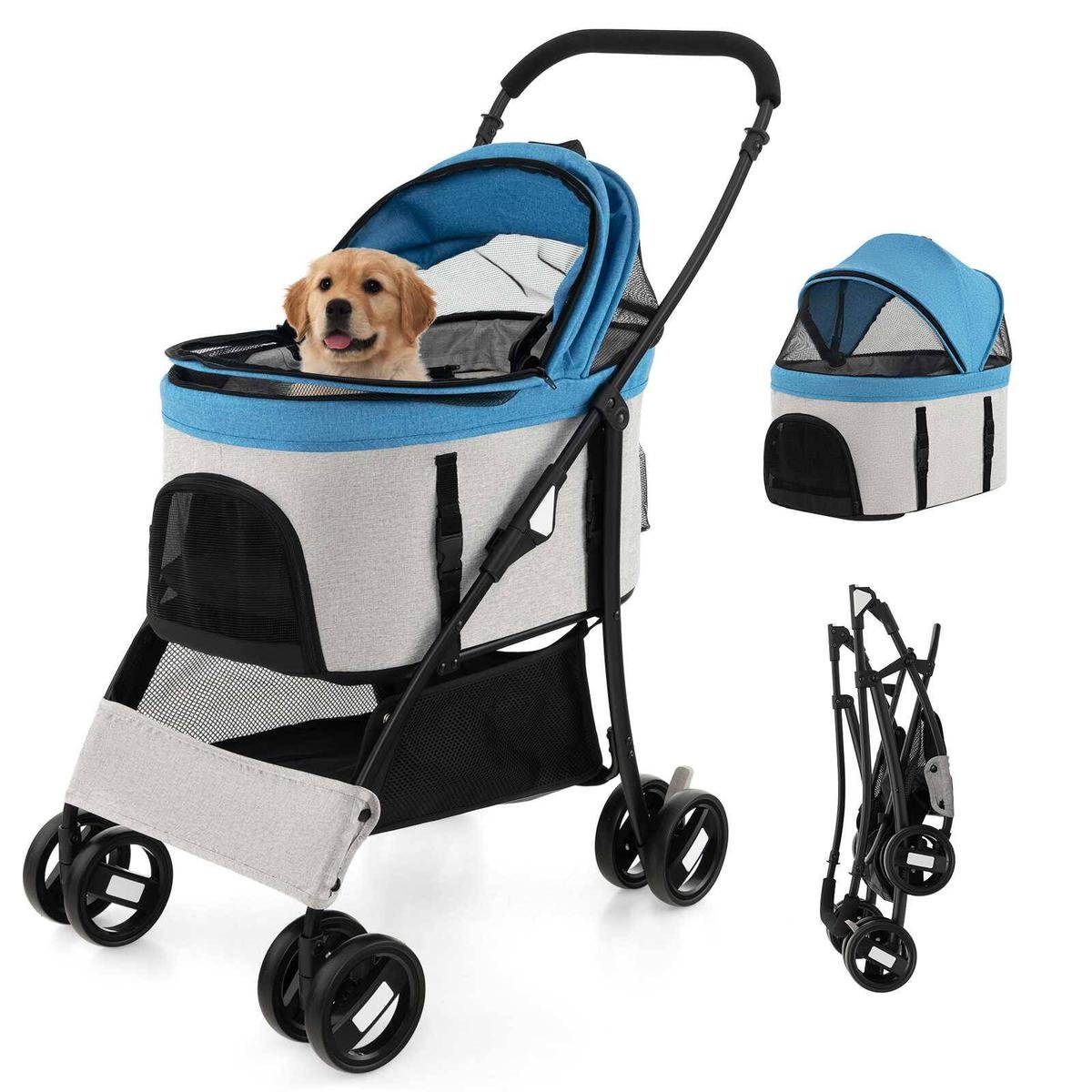 Blue dog stroller store