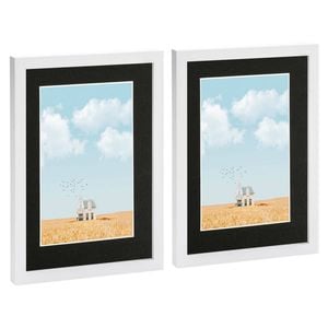 Nicola Spring Photo Frames with A5 Mount - A4 (8" x 12") - White - Pack of 2