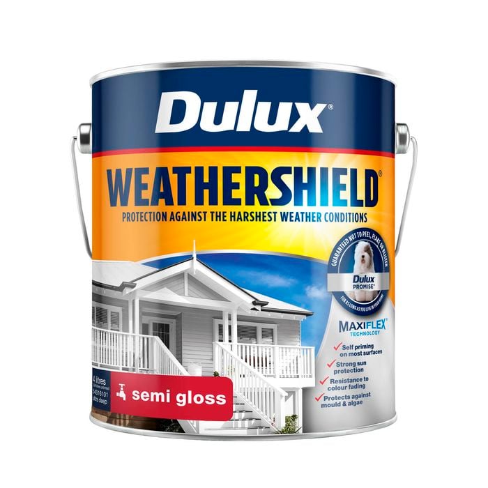 Dulux 4L Ultra Deep Weathershield Semi Gloss Exterior Paint