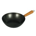 Avanti Non-Stick 27cm Induction Safe Carbon Steel Wok/Pot/Pan w/ Bamboo Handle