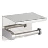 Metlam Australia Polished Stainless Steel Single Toilet Roll Holder with Shelf