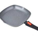 Wildtrak Compact 28cm Non-Stick Grill Pan w/ Detachable Handle - Grey