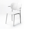 4 pcs MIUZ Dining Chairs Kitchen Plastic Stackable Modern Chairs Living Room