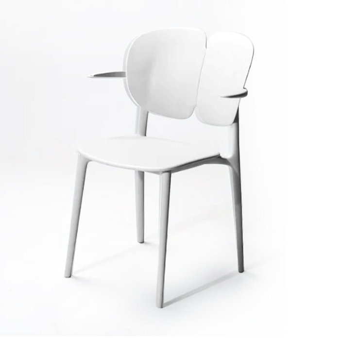 4 pcs MIUZ Dining Chairs Kitchen Plastic Stackable Modern Chairs Living Room