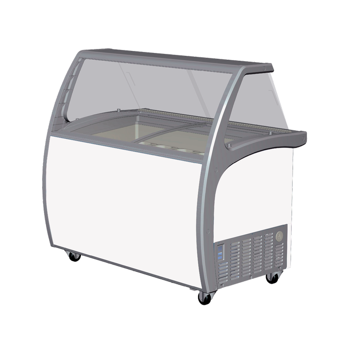 Exquisite Nine Tubs Ice Cream Scooping Freezers With Scoop Washer And Bottom Storage Door