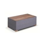 Java Outdoor Wicker Teak Top Rectangle Coffee Table