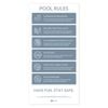 Pool Signs Australia Pool Rules Sign - Stone Blue