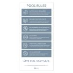 Pool Signs Australia Pool Rules Sign - Stone Blue