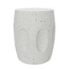 P&P Off-White Lightweight Concrete Side Table for Indoor and Outdoor Modern Spaces