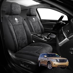 Australian Goose Edition Front Seat Covers for Nissan Patrol Y62 2013 - Current (Y62) - Suede, Universal Fit - Black