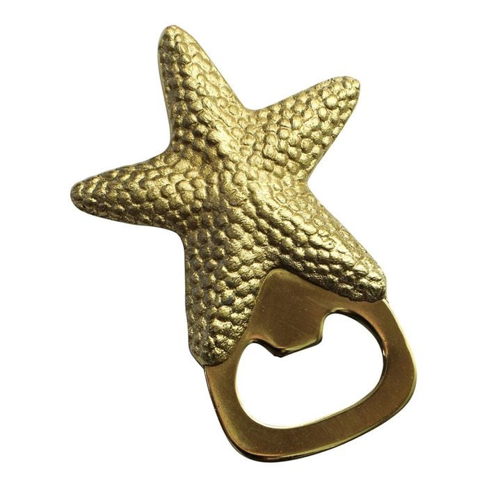 LVD Stainless Steel/Aluminium Starfish 9.5cm Manual Bottle Opener - Gold