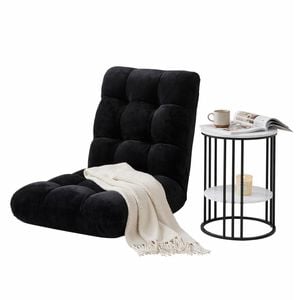 Artiss Sofa Bed Floor Lounge Recliner Foldable Chair & Side Table Bundle