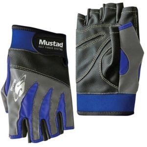 1 Pair of MED Mustad Half Finger Casting Gloves - General Purpose Fishing Gloves
