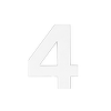 Sandleford 50mm Mode White Self Adhesive Number 4