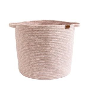 Living Textiles Cotton Rope Medium Hamper - Pink