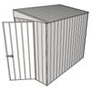 Build-A-Shed 1.2 x 2.3 x 2.0m Tunnel Shed Tunnel Hinged Door No Side Doors - Zinc